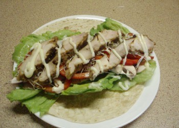 Bush Tomato Chicken Wrap assembled2