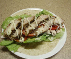 Bush Tomato Chicken Wrap assembled2