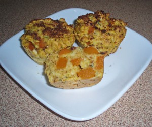 Bush tomato herb and pumkin muffin